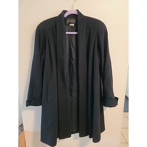 VINTAGE David Benjamin‎ Coat Womens Size 8 Black 100 % Wool Overcoat Winter